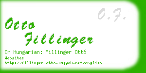 otto fillinger business card